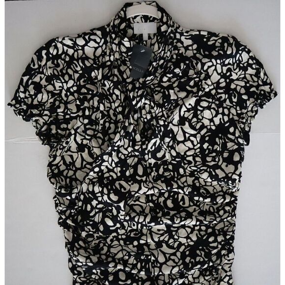 Les Hommes Femme Women's Sz 46 White/Black Abito Lungo Incanto Silk Dress $1077 - Picture 10 of 11